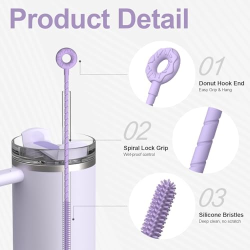 YOTIME Silicone Straw Cleaner Brush - Image 3