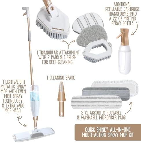 Quick Shine Multi-Action 10 Piece Interchangeable Spray Mop Kit - Image 2