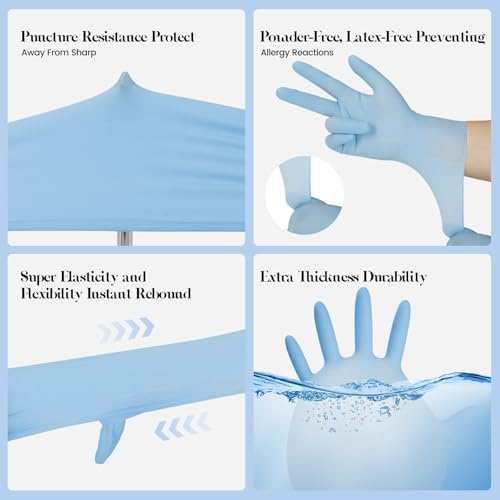 Kids Disposable Gloves, 5-Mil Safe Blue Nitrile - Image 3