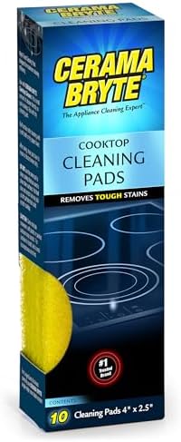 Cerama Bryte 1 x 10 Pack Cleaning Pads Cooktop and Stove Top Cleaner by CeramaBryte