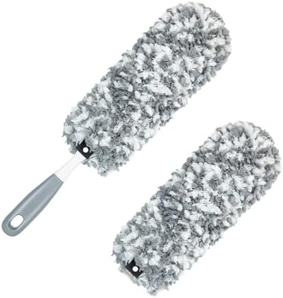 Microfiber Duster with an Extra Washable and Reusable Duster Head, Microfiber by TrueYee