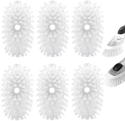 6 Pack Dish Brush Refills for OXO/RIMAY Soap Dispensing Dish Brush by RIMAY