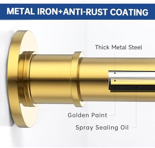 BRIOFOX Industrial Shower Curtain Rod - Image 3