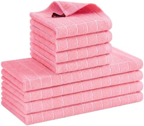 Kitinjoy 100% Cotton Kitchen Towels and Dishcloths Set by Kitinjoy
