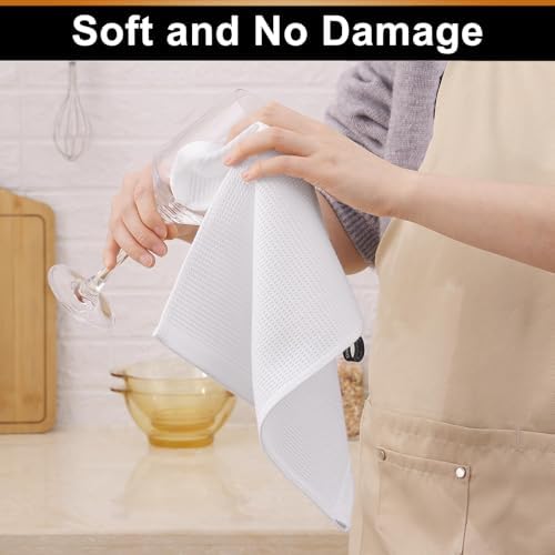 Homaxy 100% Cotton Waffle Weave Dish Cloths, 8 Pack - Image 4