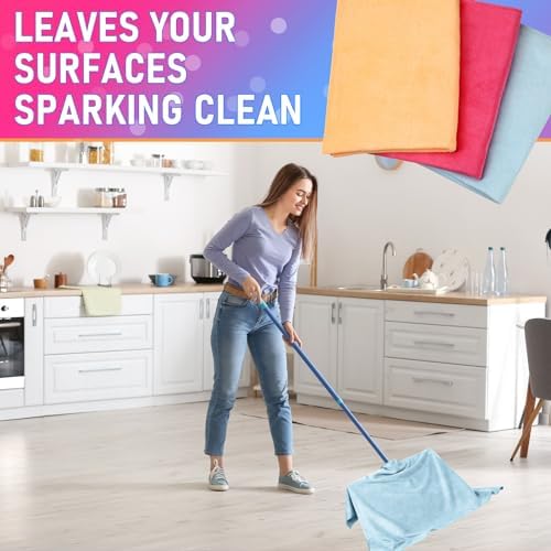 Newwiee 6 Pcs Extra Large Microfiber Cleaning Cloth - Image 3
