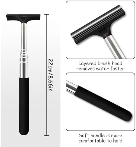 1 Pcs Car Window Mini Squeegee Retractable Auto Glass Squeegee Car Rearview - Image 2