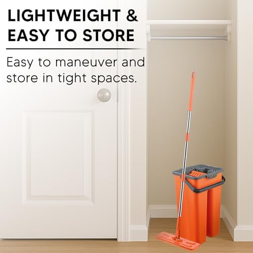 Macromax Flat Mop and Bucket Set, Microfiber Wet and Dry Mop - Image 3