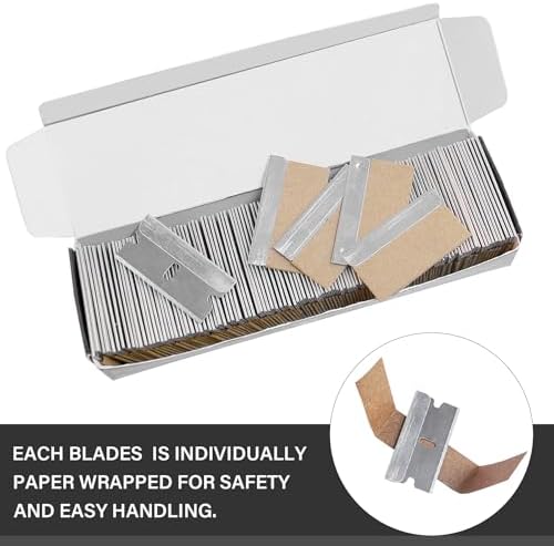 HAUTMEC 100 Pack Single Edge Razor Blades, Heavy Duty Edge Blades, Ultra Sharp - Image 6