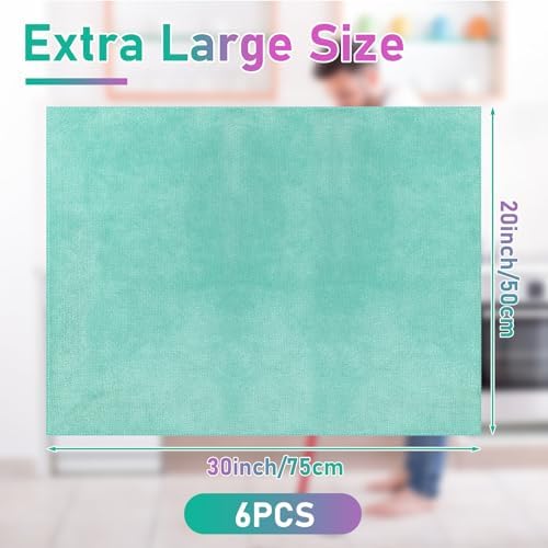 Newwiee 6 Pcs Extra Large Microfiber Cleaning Cloth - Image 2