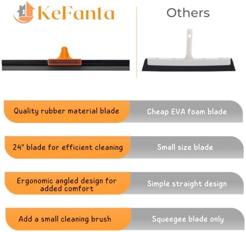 Squeegee Broom for Floor, Heavy Duty Household Squeegee for Concrete, Deck - Image 2