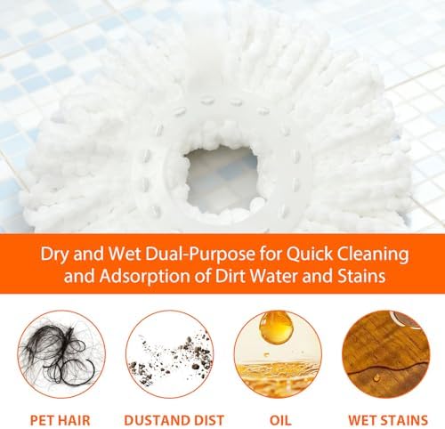Spin Mop and Bucket with Wringer Set, 360° Mop and Bucket System with One - Image 5