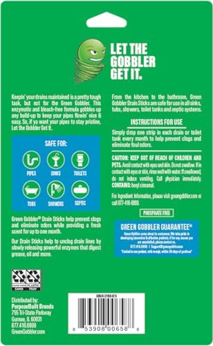 Green Gobbler Drain Cleaner and Deodorizer Sticks - Image 2