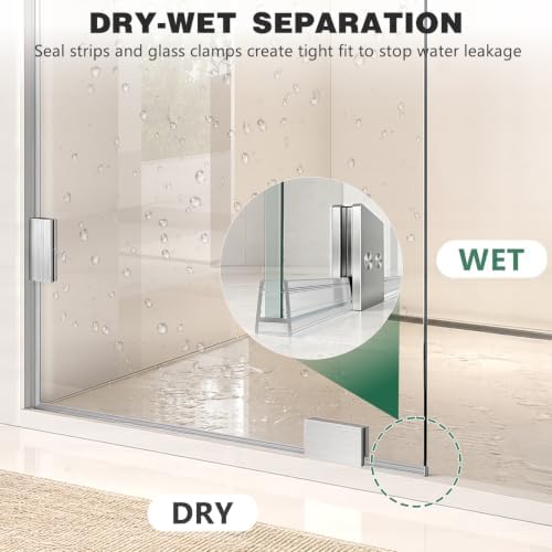 Shower Glass Panel, Brushed Nickel - Image 6