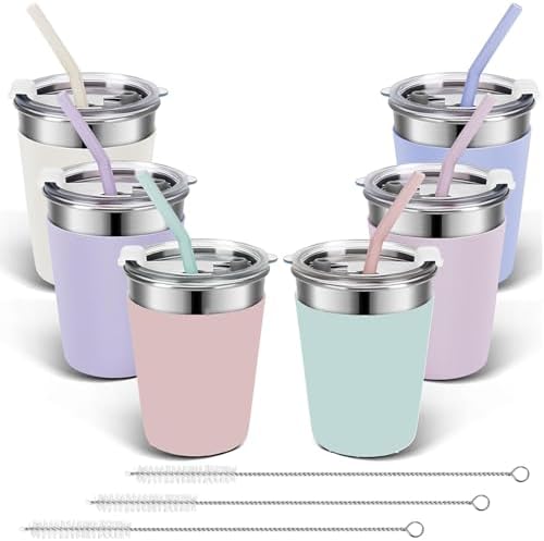 6 Pack Stainless Steel Kids Cups by YummySam