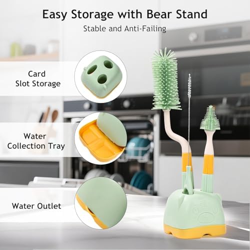 3 in 1 Baby Silicone Bottle Brush Set, Bottle Brush - Image 6