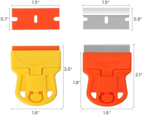 2 Pack Razor Blade Scraper Plastic Razor Blade Scraper Scraper Tool - Image 4