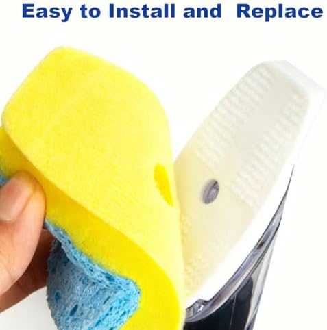 CELOX Dish Sponge with Handle for Pot Pan Sink Cleaning, Soap Dispensing Dish - Image 3