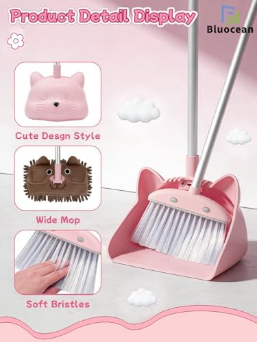 28'' Kids Mini Broom with Dustpan & Mop Set - Image 6