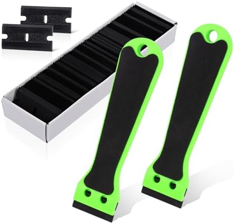 EHDIS 2pcs Plastic Razor Scraper 6-inch Long Handle Adhesive Remover Tool by EHDIS
