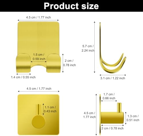 CGBE Razor Holder for Shower, 4 Packs Razor Holder and 4 Packs Shower Hooks - Image 3