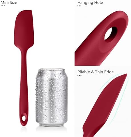U-Taste Small Mini Silicone Spatula, 9in Rubber Jar Bowl Scraper - Image 6