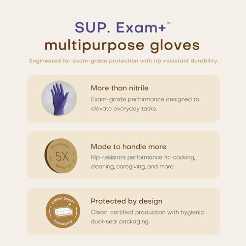 Supmedic SUP Exam Plus® Nitrile Gloves, Powder-Free Disposable Lab Violet - Image 2