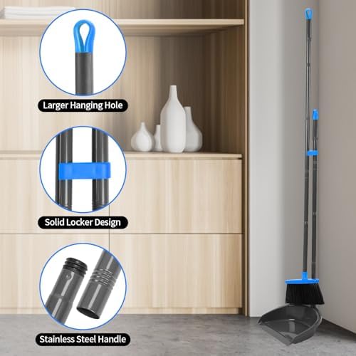 REEWII Broom and Dustpan Set ，Long Handle Broom - Image 6