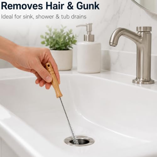 Drain Cleaning Brush Set, Flexible Sink and Shower Drain Brush - Image 5