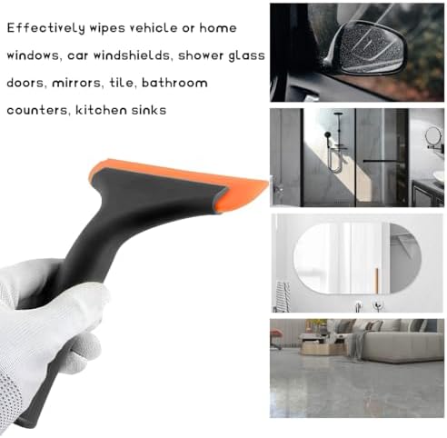 2 PCS Small Silicone Window Squeegee, Car Windshield Water Wiper Scraper - Image 6