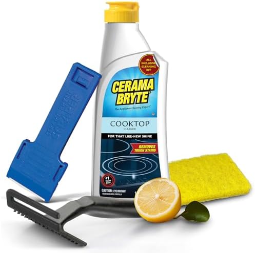 Cerama Bryte Cooktop Cleaning Kit, 10 oz Bottle, Tool & Pad by CeramaBryte