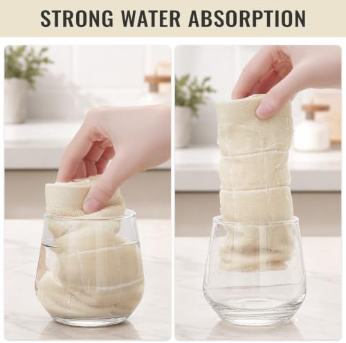 Kitinjoy 100% Cotton Kitchen Towels and Dishcloths Set - Image 5