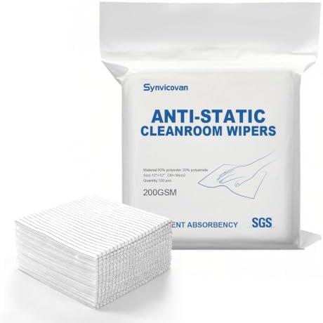Anti-Static Microfiber cloths 12"x12" by Synvicovan