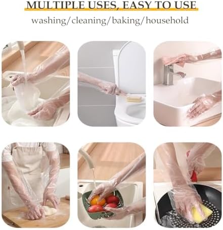 WAYUTO 50pcs Disposable Long Arm Gloves - Image 2