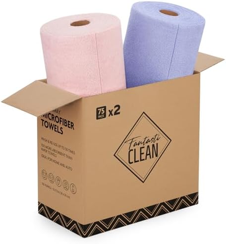 Fantasticlean Microfiber Cleaning Cloth Rolls by Fantasticlean