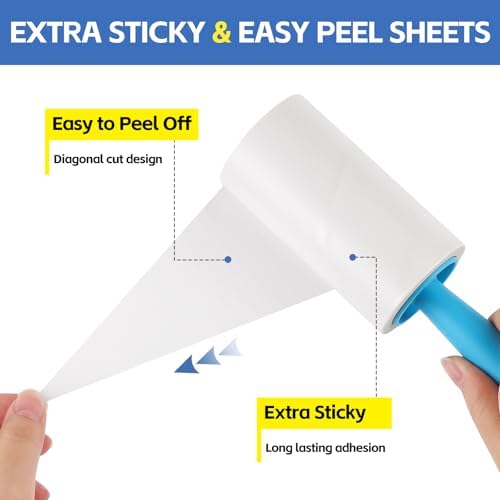 Lint Roller Refills with Handle 6 Pack - Image 3