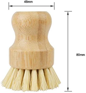 2 Pack Bamboo Dish Scrub Brush, Picowe Natural Scrub Cleaning Brush Vegetable - Image 7