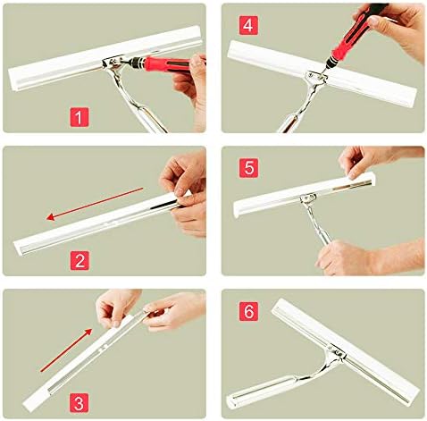 YAHENLI 2PCS Replacement Silicon Rubber Squeegee Blade, 10 Inch - Image 3