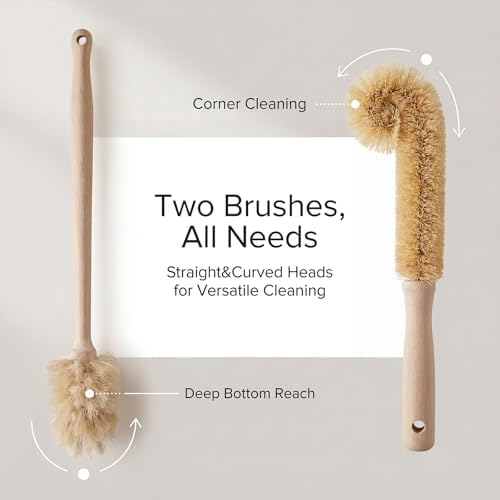 2-Piece Wooden Bottle Brush Set - Image 3