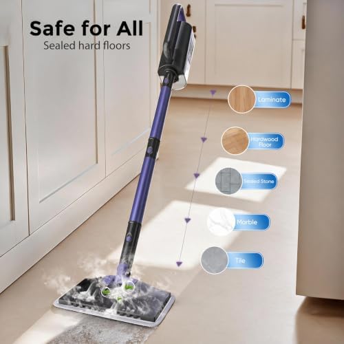 Steam Mops for Floor Cleaning, 6-in-1 Multi Accessories, 23FT Power Cable - Image 6
