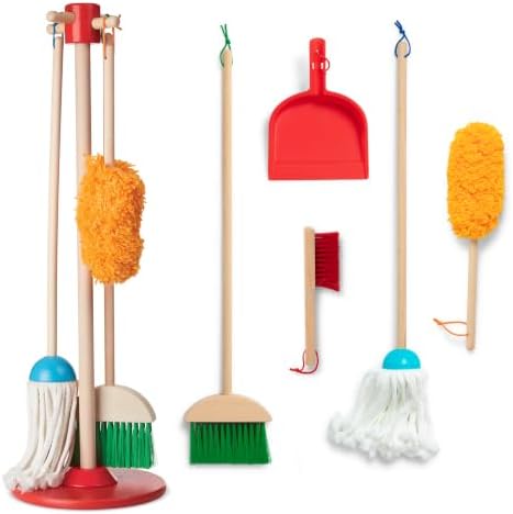 Melissa & Doug Dust Sweep Mop, 6-Pc. Toddler Cleaning Set by Unknown