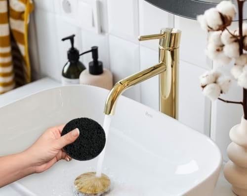 Facial cleansing sponge, 50-Count Bamboo Charcoal-Infused Compressed Cellulose - Image 7