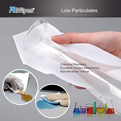 AAwipes Cleanroom Wipes Nonwoven Wipes Cellulose/Polyester Blend 9" x 9"for Lab - Image 6