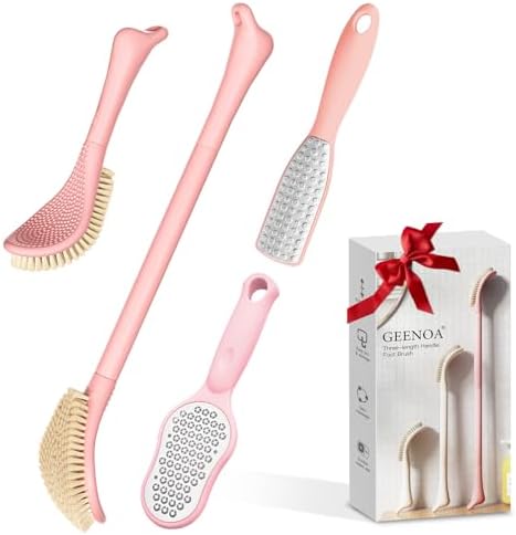 New Foot Brush & Foot Files Set, 3-in-1 Foot Scrubber by GEENOA