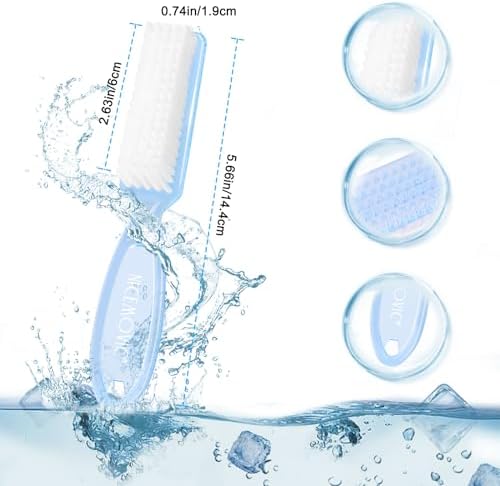 NICEMOVIC 10 Pcs Nail Brush for Cleaning Fingernails, Handle Grip Nail Scrubber - Image 4