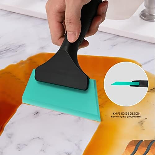 EHDIS Small Squeegee 5 inch Rubber Window Tint Windshield Scraper - Image 4