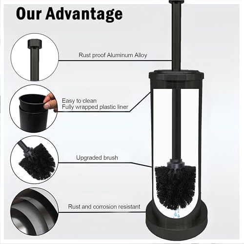 Matte Black Toilet Bowl Brush - Image 6