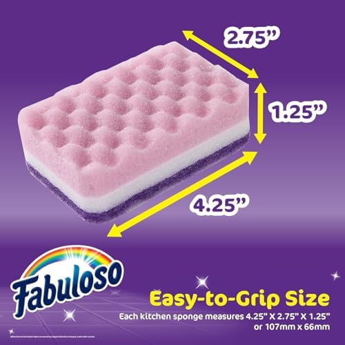 Fabuloso Scratch-Free Kitchen Dish Sponges - Image 5