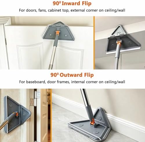 Upgraded 98'' Long Handle Wall Cleaner Mop & Baseboard Cleaning Tool - Image 3