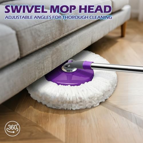 Masthome Spin Mop and Bucket Set, Compact Mop Bucket System - Image 4